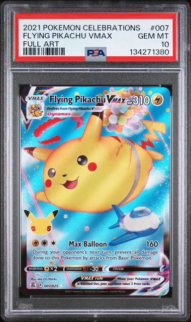 Flying Pikachu 007/025 Celebrations Full Art PSA 10 134271380