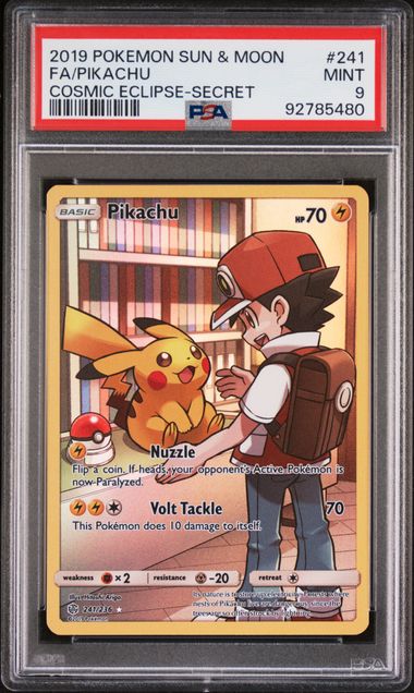 Pikachu 241/236 Sun & Moon: Cosmic Eclipse PSA 9 92785480
