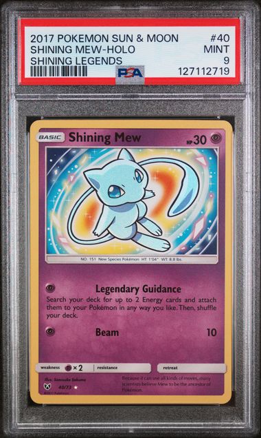 Shining Mew - Holo 40/73 Shining Legends PSA 9 127112719