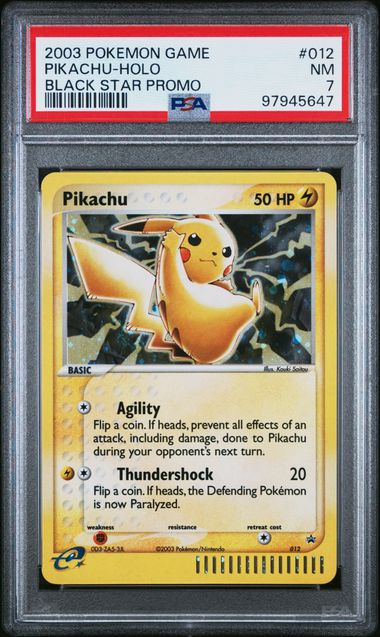 Pikachu 012 Black Star Promo PSA 7 97945647