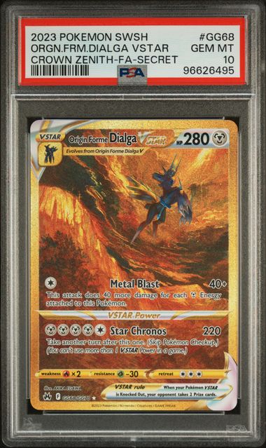 Origin Forme Dialga VSTAR GG68/GG70 Crown Zenith PSA 10 96626495