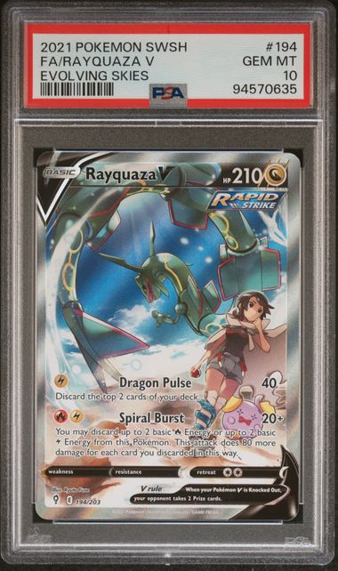 Rayquaza V 194/203 Evolving Skies PSA 10 94570635