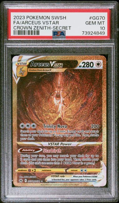 Arceus VSTAR GG70/GG70 Crown Zenith PSA 10 73924849