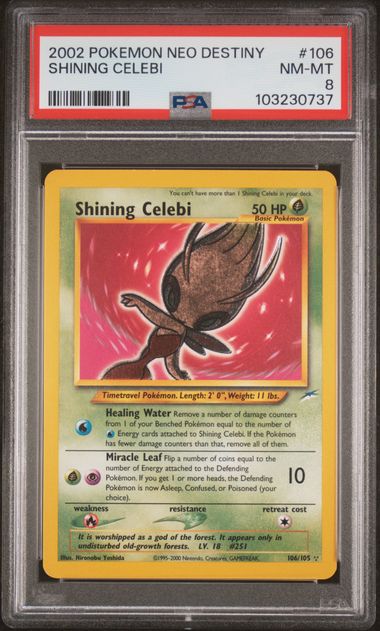 Shining Celebi 106/105 Neo Destiny PSA 8 103230737