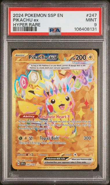 Pikachu ex 247/191 Surging Sparks PSA 9 106408131