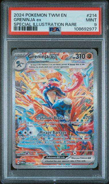 Greninja ex 214/167 Twilight Masquerade PSA 9 108692977