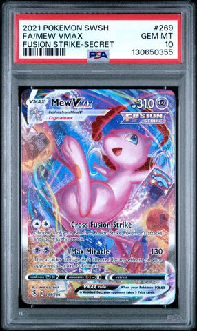Mew VMAX 269/264 Fusion Strike PSA 10 130650355