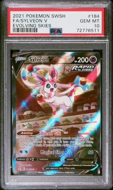 Sylveon V 184/203 Sword & Shield: Evolving Skies PSA 10 72776511