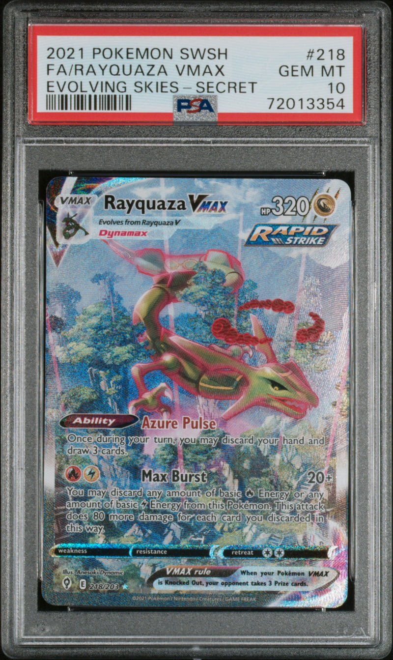 Rayquaza VMAX 218/203 Evolving Skies PSA 10 72013354