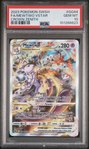 Mewtwo VSTAR GG44/GG70 Crown Zenith PSA 10 101266623