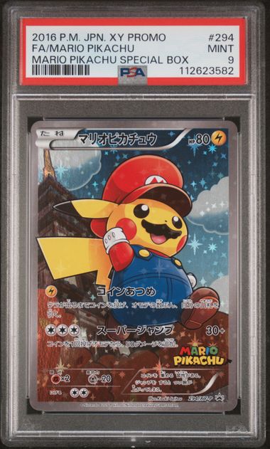 Mario Pikachu Poncho 294/XY-P JPN Black Star Promo PSA 9 112623582