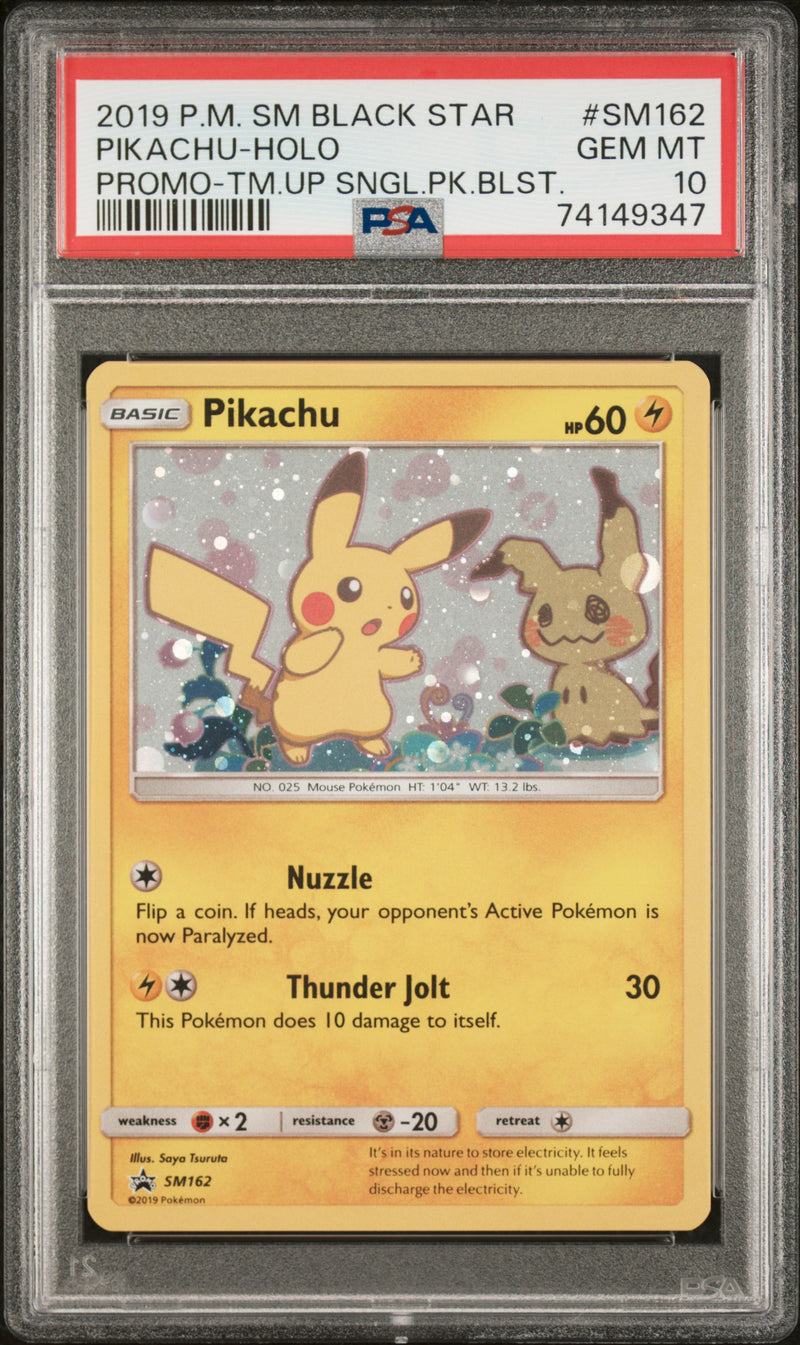 Pikachu Black Star Promo SM 162 PSA 10 74149347