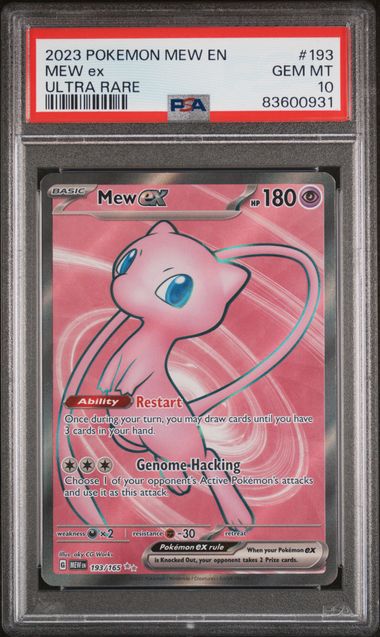 Mew ex 193/165 S&V: 151 PSA 10 83600931