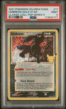 Umbreon - Gold Star 17/17 Celebrations Classic Collection PSA 9 113834177