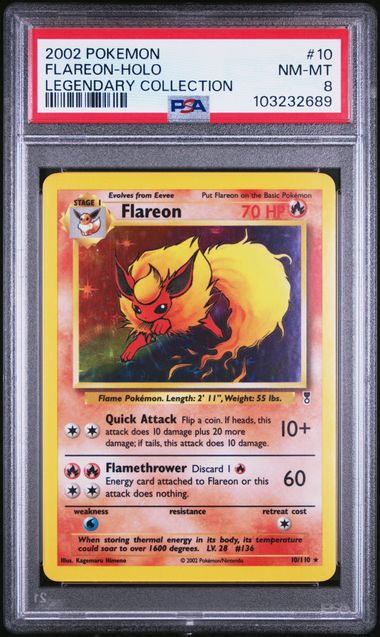 Flareon - Holo 10/110 Legendary Collection PSA 8 103232689