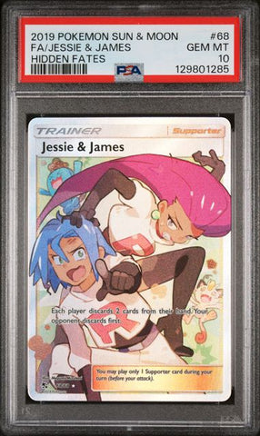 Jessie & James 68/68 Hidden Fates PSA 10 129801285