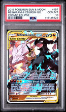 Reshiram & Zekrom GX 157/236 Cosmic Eclipse PSA 10 116135923