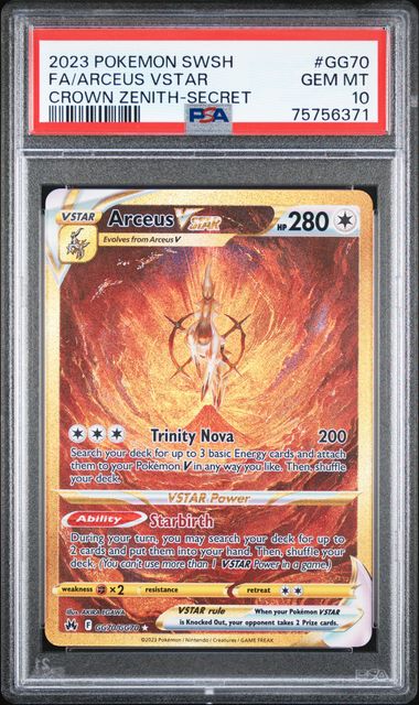 Arceus VSTAR GG70 Crown Zenith Galarian Gallery PSA 10 75756371