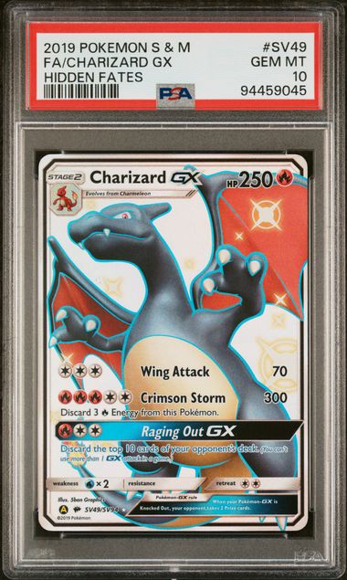 Charizard GX SV49/SV94 Sun & Moon Hidden Fates PSA 10 94459045