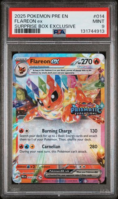 Flareon ex (Stamped) 014/131 Prismatic Evolutions PSA 9 131744913