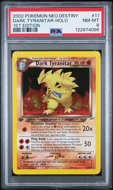 Dark Tyranitar 11 Neo Destiny 1st Edition PSA 8 122874096