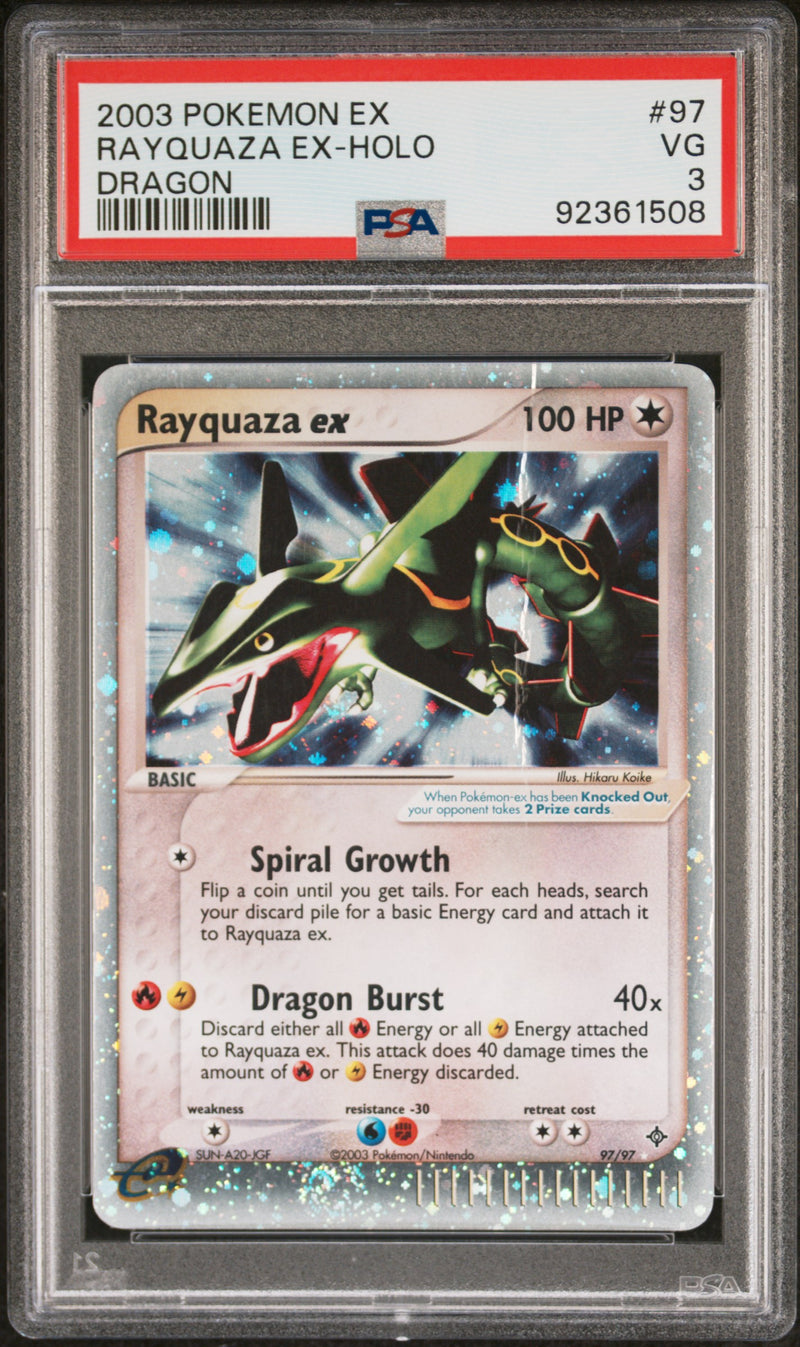 Rayquaza ex 97/97 Dragon PSA 3 92361508