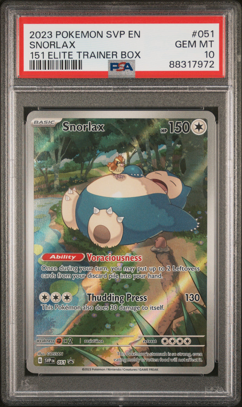 Snorlax 051 151 Elite Trainer Box Promo PSA 10 88317972
