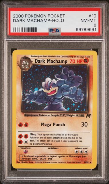 Dark Machamp - Holo 10/82 Team Rocket PSA 8 99789691