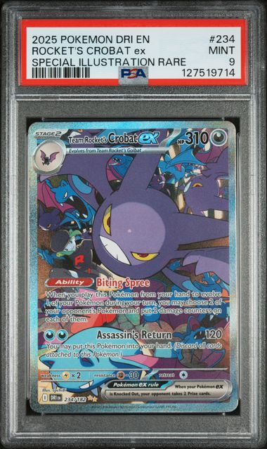 Team Rocket's Crobat ex 234/182 Destined Rivals PSA 9 127519714