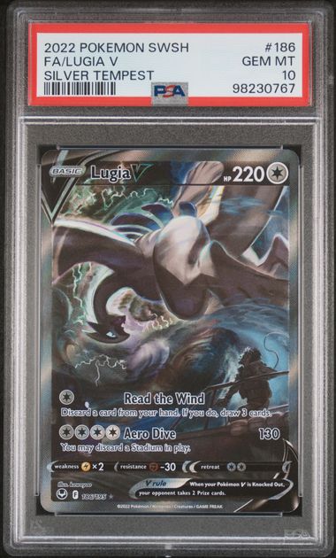 Lugia V 186/195 Sword & Shield: Silver Tempest PSA 10 98230767
