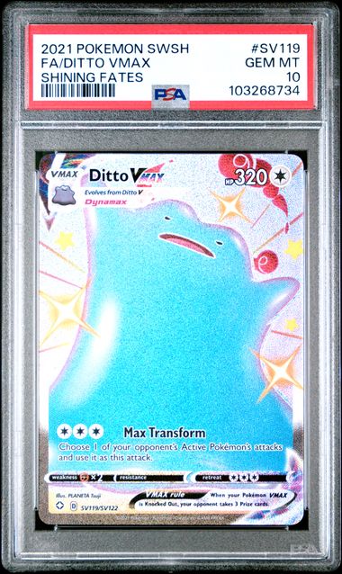 Ditto VMAX SV119/122 Sword & Shield: Shining Fates PSA 10 103268734