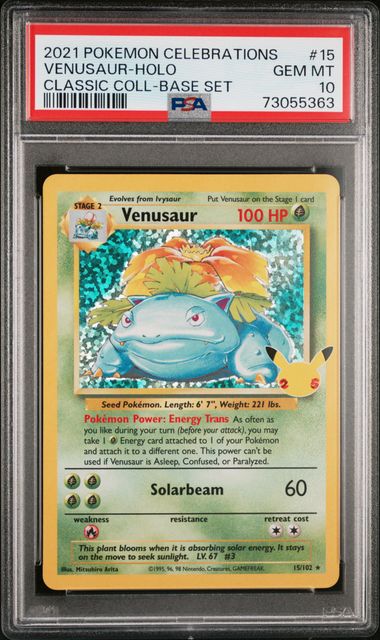 Venusaur 15/102 Celebrations: Classic Coll. PSA 10 73055363