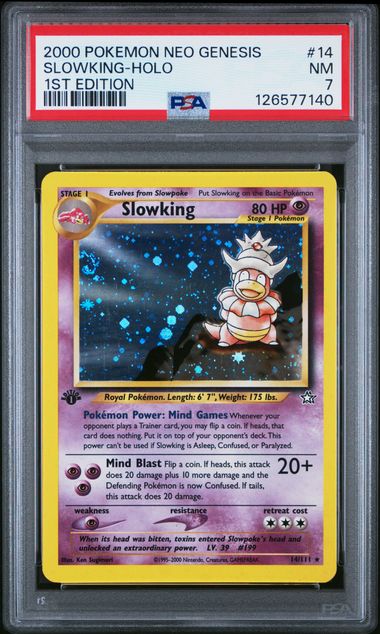 Slowking - Holo 14/111 Neo Genesis 1st Edition PSA 7 126577140