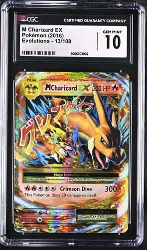 M Charizard EX 13/108 XY: Evolutions CGC 10 6006703002