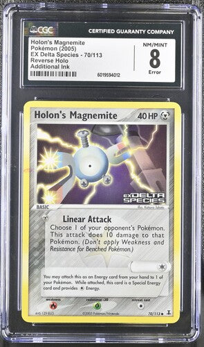 Holon's Magneton (Additional Ink Error) 70/113 EX Delta Species CGC 8 6019594012