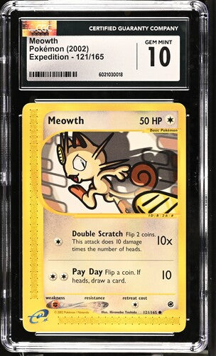 Meowth 121/165 Expedition CGC 10 6021030018