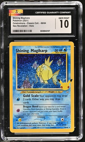 Shining Magikarp 66/64 Celebrations: Classic Collection CGC 10 6028843127