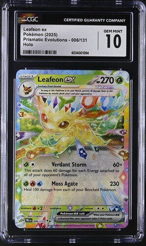 Leafeon ex 006/131 Scarlet & Violet: Prismatic Evolutions CGC 10 6034001094