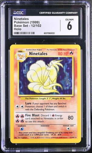 Ninetales - Holo 12/102 Base Set CGC 6 6037260033