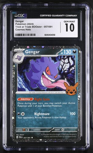 Gengar 057/091 Trick or Trade BOOster CGC 10 6045454058