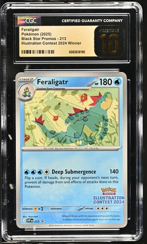 Feraligatr (Illustration Contest 2024 Winner) (213) Black Star Promo CGC Pristine 10 6062618195