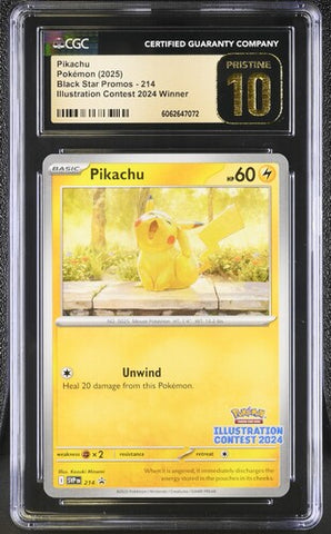 Pikachu (214) Illustration Contest 2024 Promo CGC Pristine 10 6062647072