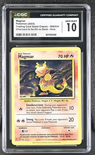 Magmar 006/034 TCG Classic CGC 10 6072625269