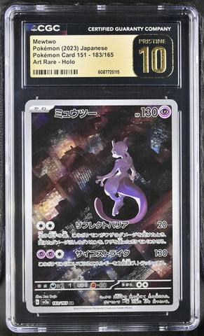 Mewtwo 183/165 JPN 151 CGC Pristine 10 6087725115