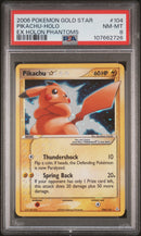 Pikachu Gold Star 104/110 EX Holon Phantoms PSA 8 107662726