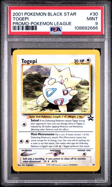 Togepi (30) Pokemon League Promo PSA 9 108682666