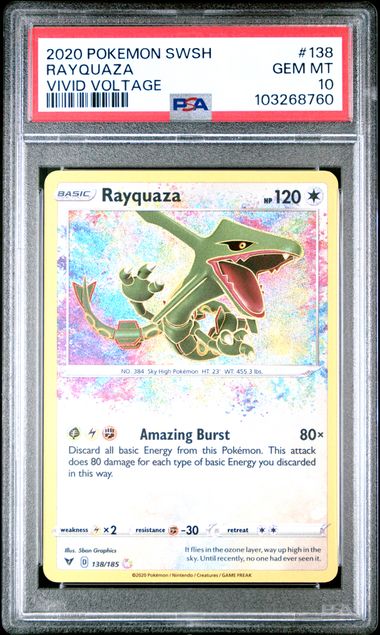 Rayquaza 138/185 Vivid Voltage PSA 10 103268760