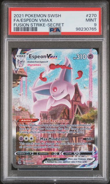 Espeon VMAX 270/264 Sword & Shield: Fusion Strike PSA 9 98230765