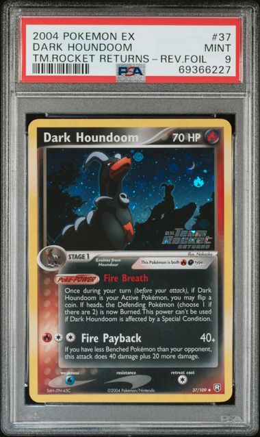 Dark Houndoom - Rev. Holo 37/109 Team Rocket Returns PSA 9 69366227
