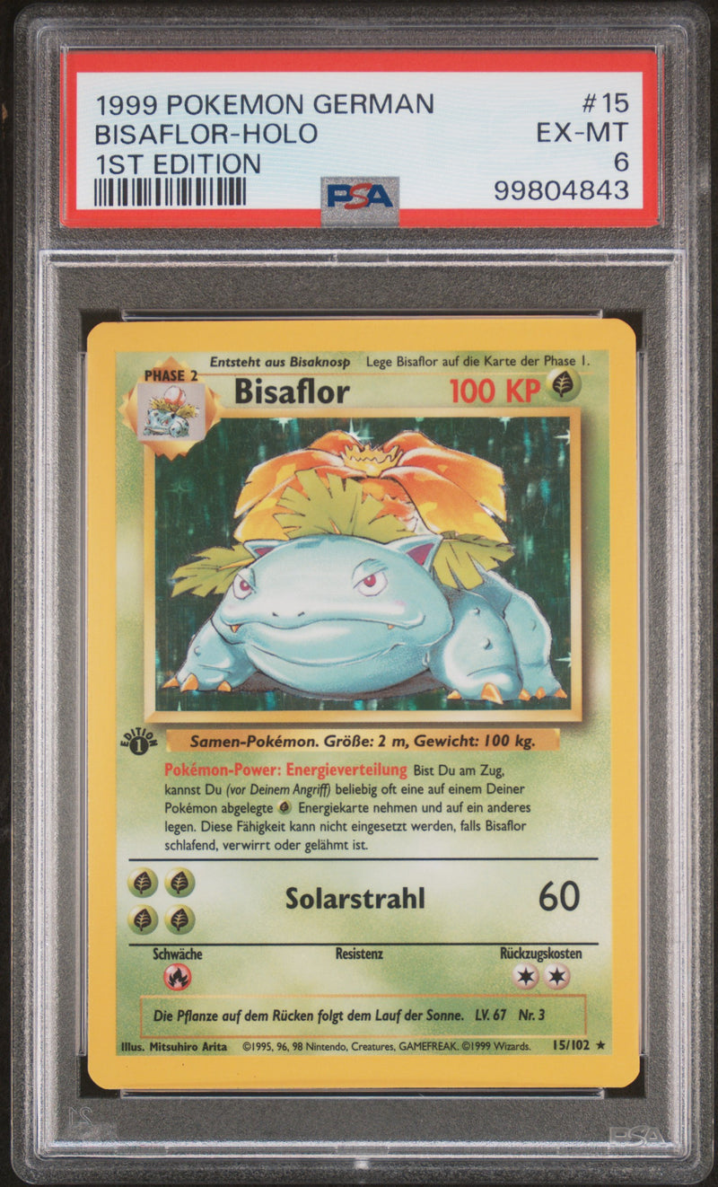 Venusaur 15/102 Base Set 1st Edition German PSA 6 99804843